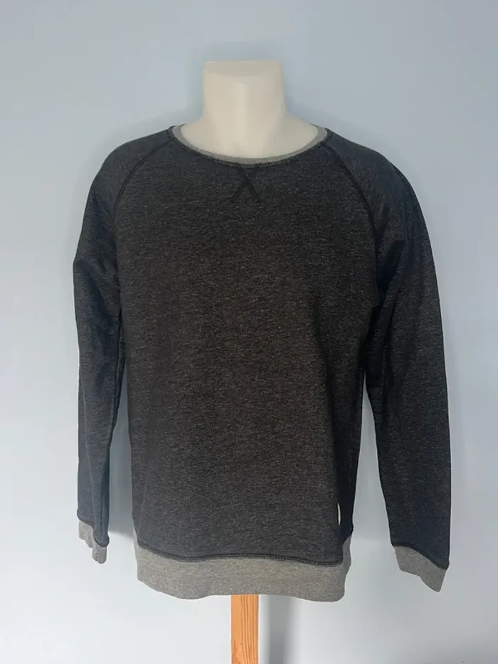 Pull col rond PSG Collection 1970 gris foncé - Taille L - style sportif vintage