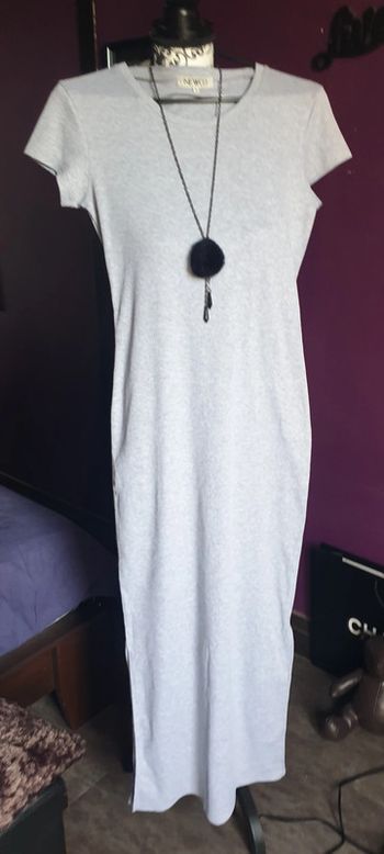 Robe longue grise