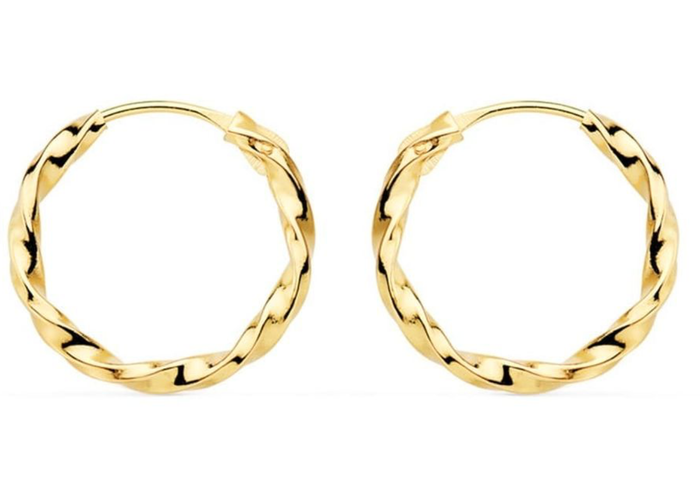 Créoles Torsadées Or Jaune 18 carats 14 mm - photo numéro 2