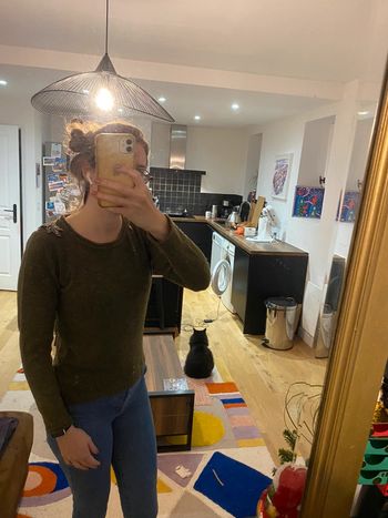 Pull en laine kaki miss captain trend en T0