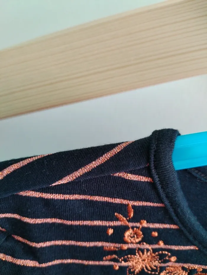 T-shirt manches longues rayé fils métalliques SGMJ 9 ans - photo numéro 5