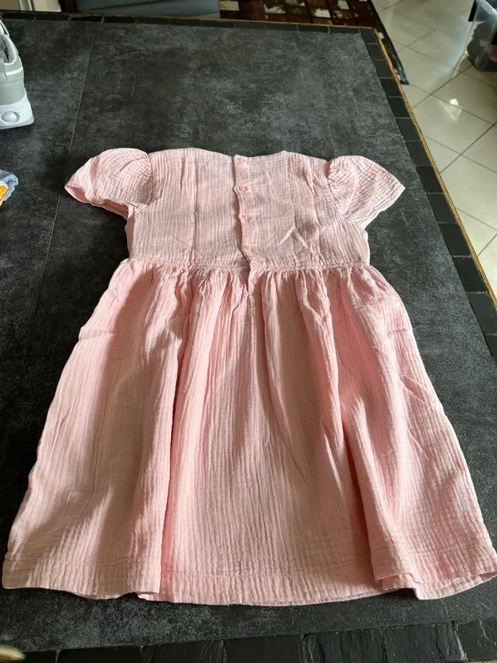 Robe longue manche courte rose 9-10 ans tex - photo numéro 4