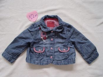 veste en jean souple 12 mois