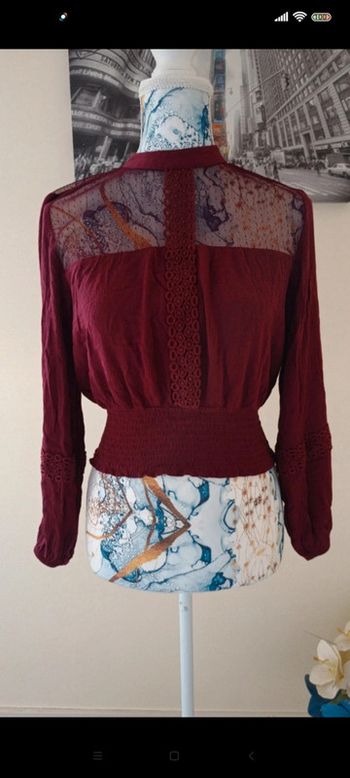 Blouse courte manches longues t 36