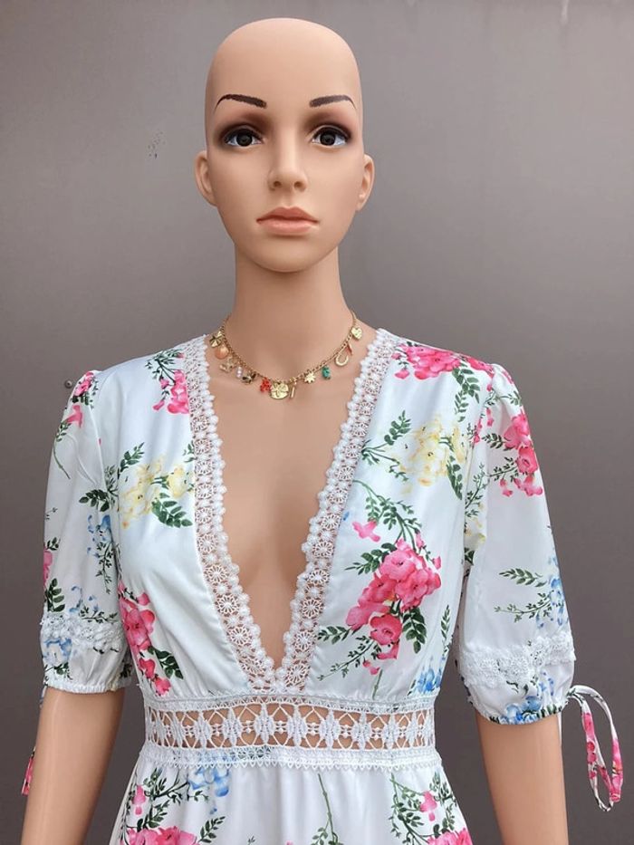 Robe longue fleurie EillyBazar – Taille S – Très bon état - photo numéro 2