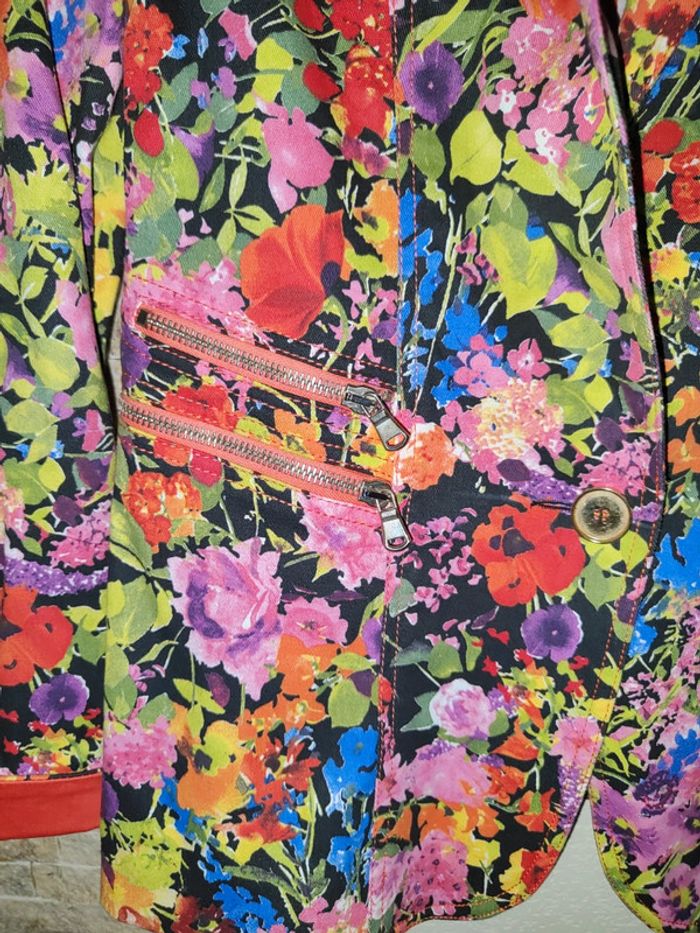 Veste fleurie multicolore Manigance taille 38 - photo numéro 2