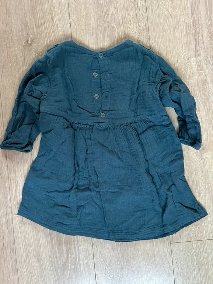 Robe en gaze de coton bleu Petit Bateau - photo numéro 2