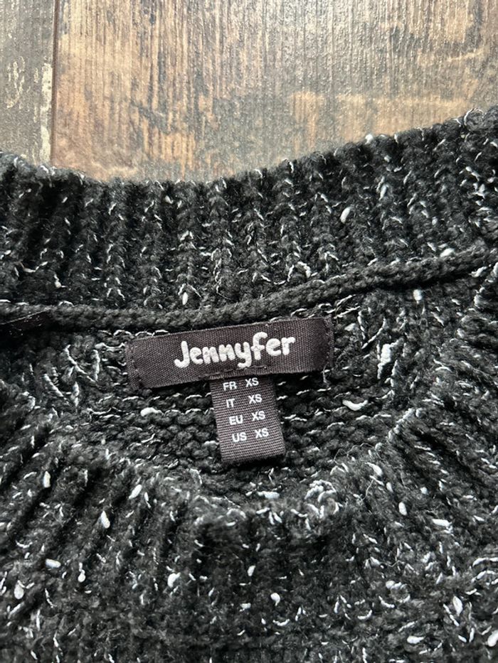 Pull chiné noir et blanc - photo numéro 3