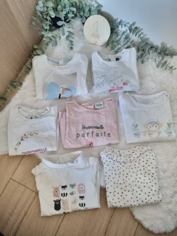 Lot de tee-shirt manche longues 12M
