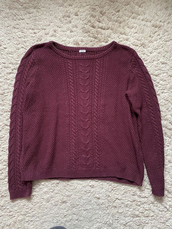 Pull bordeaux Pimkie