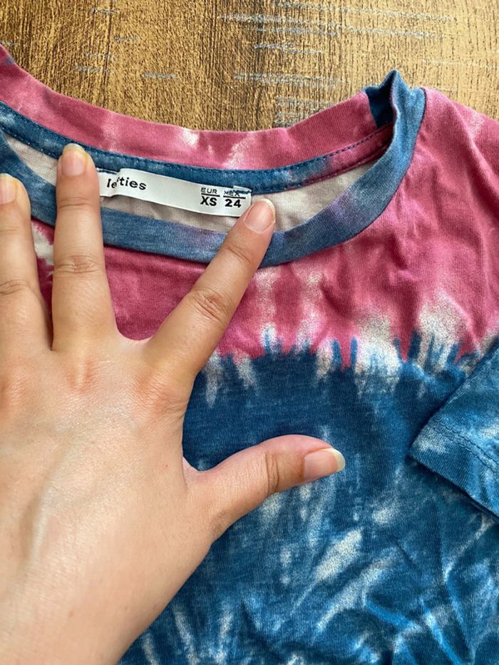 T-shirt tie and dye taille 34 Lefties - photo numéro 2