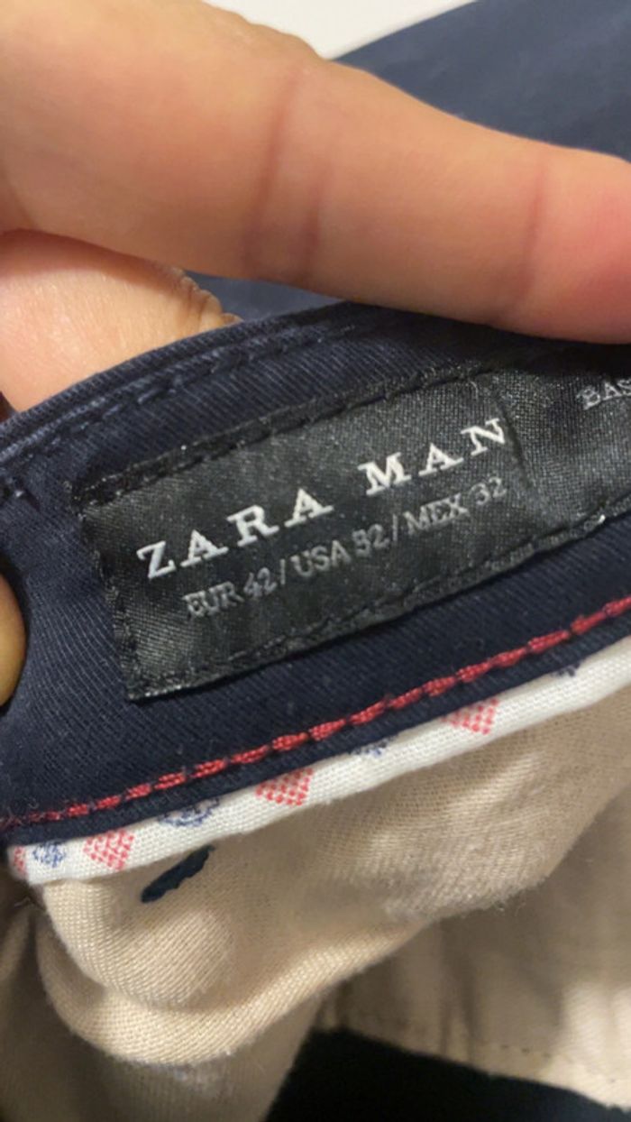 Pantalon Zara bleu marine – Taille L (42) - photo numéro 2