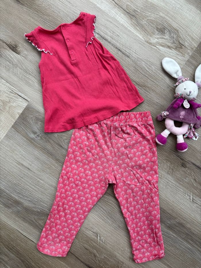 Ensemble t-shirt + pantalon fin taille 24 mois - photo numéro 4