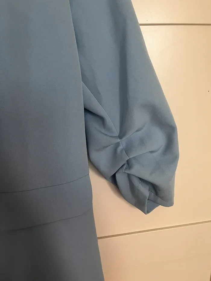 Ensemble bleu clair short et veste - photo numéro 10