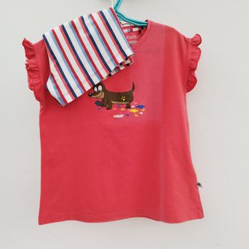 Pyjama d'été motif chien teckel 