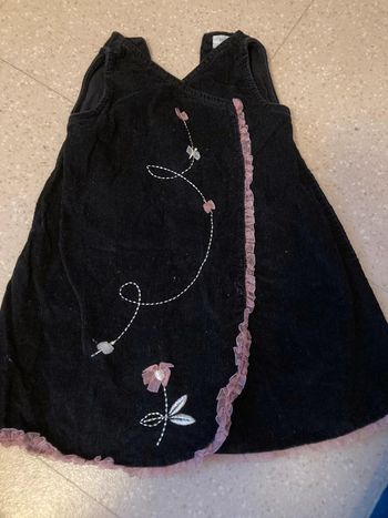Robe noir velours et rose