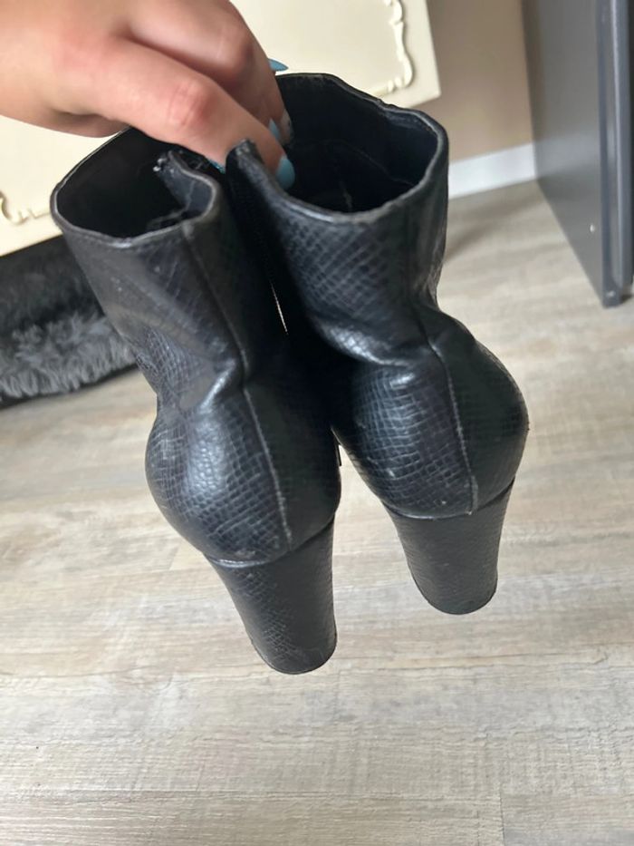 Bottines à talons noires taille 40 - photo numéro 4