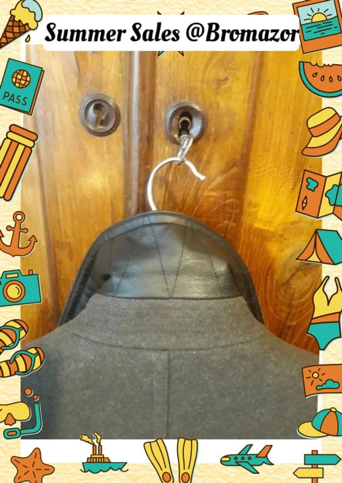 Manteau croisé slim kaki Zara Man taille XXL - photo numéro 3