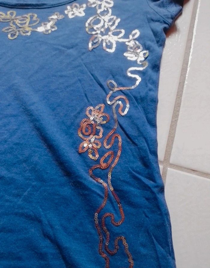 T-shirt femme Violet avec sequins - photo numéro 14