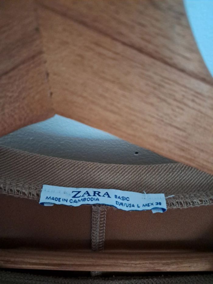 Robe trapèze beige Zara taille L 40 parfait état - photo numéro 2