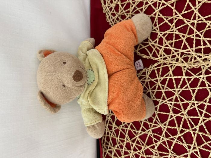 Doudou Ours Pommette - Orange Coeur - photo numéro 2