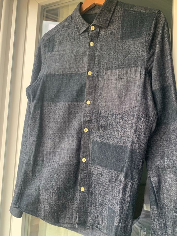 Chemise H&M bleu gris à motif - photo numéro 2