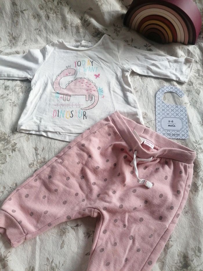 Ensemble dinosaure fille 6 mois