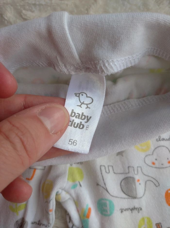 Pantalon avec pieds style sarouel legging Garçon 1 mois Animaux Baby club 100% coton - photo numéro 5