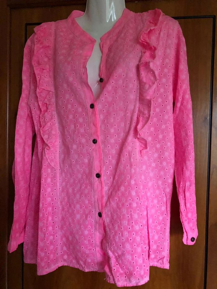 Blouse manches longues rose April Vintage