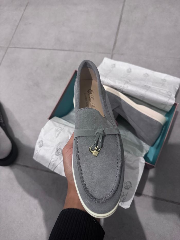 Paire de mocassins réplique identique Loro Piana taille 39 grise - photo numéro 2