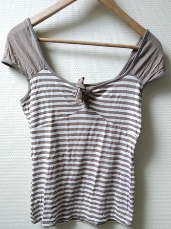 In extenso haut t shirt noeud rayé 38