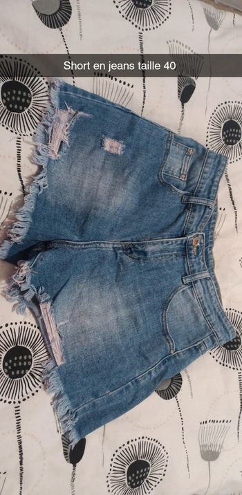 Short en jean troué femme taille 40