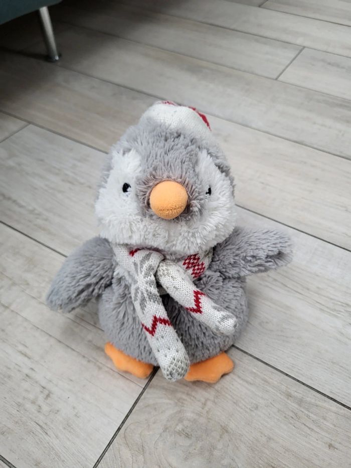 Peluche pingouin bouillotte