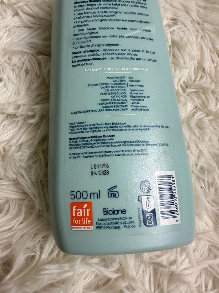 Gel lavant bio Biolane - photo numéro 3