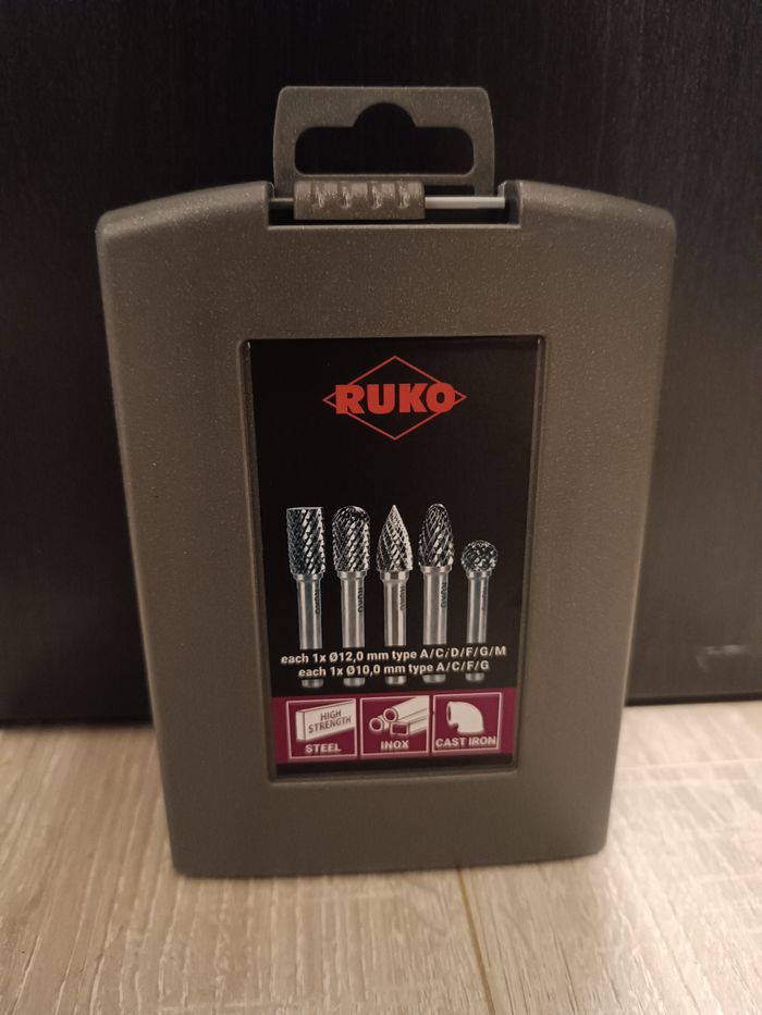 🔧 Set de fraises carbure RUKO 116003RO – 10 pièces – Ø 10/12 mm – Métal dur (HM) - photo numéro 2