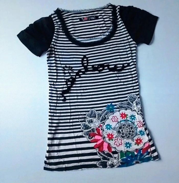 T-shirt Desigual façon marinière S/36