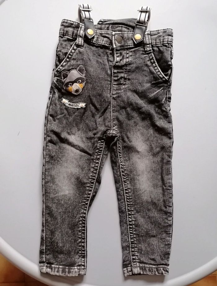 Jean à bretelles garçon 18mois - photo numéro 2