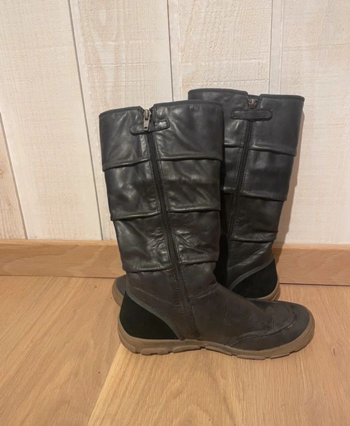 Bottes cuir marine - GEOX - P38 - photo numéro 2