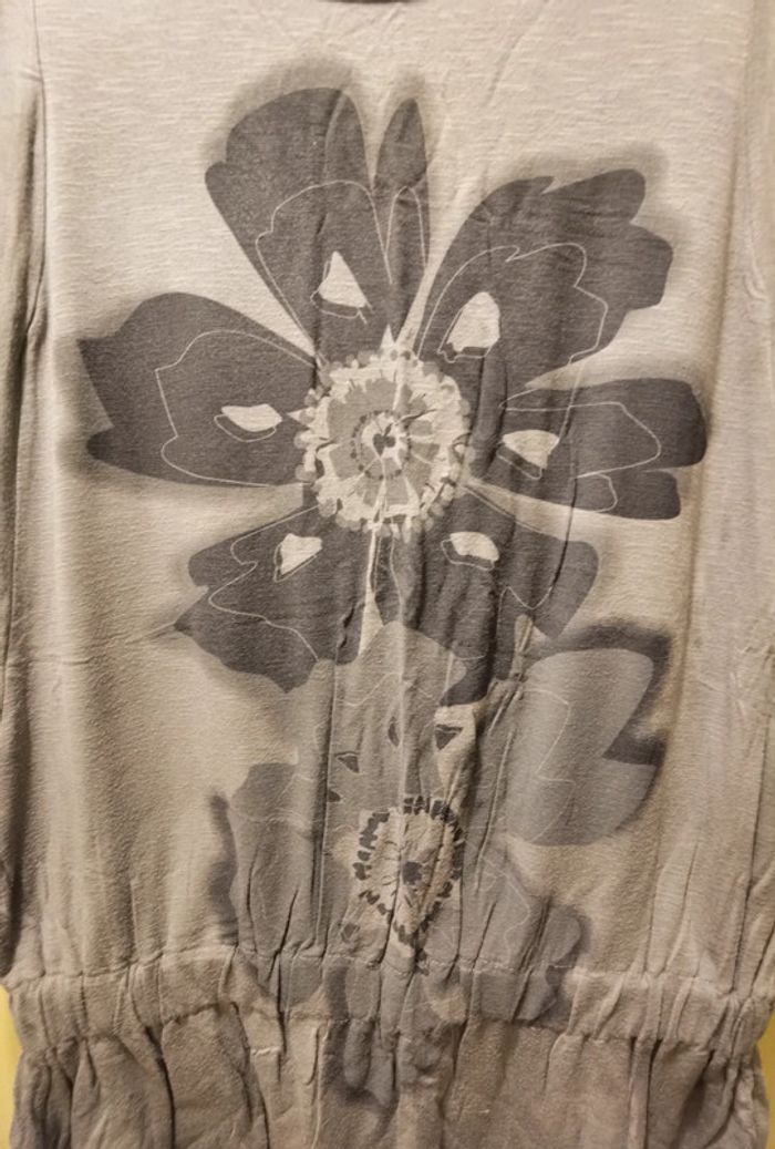 T-shirt gris manche chauve-souris - photo numéro 2