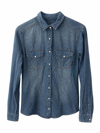 Chemise en jean femme manches longues