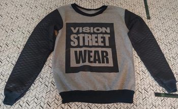 Pull bi matière femme