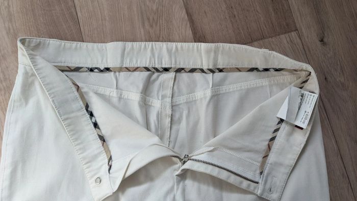 Pantacourt blanc/crème Burberry 40 - photo numéro 4