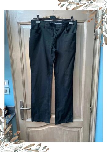 Pantalon noir rayés blanc Brice taille 42