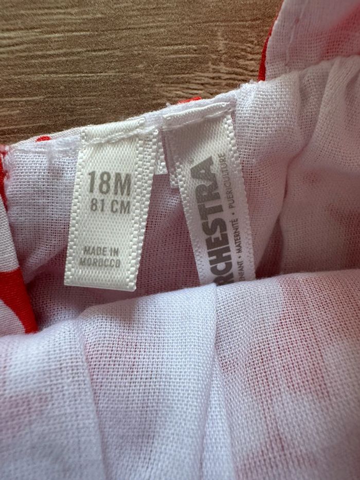 Robe rouge à fleurs Orchestra 18 mois TBE - photo numéro 4