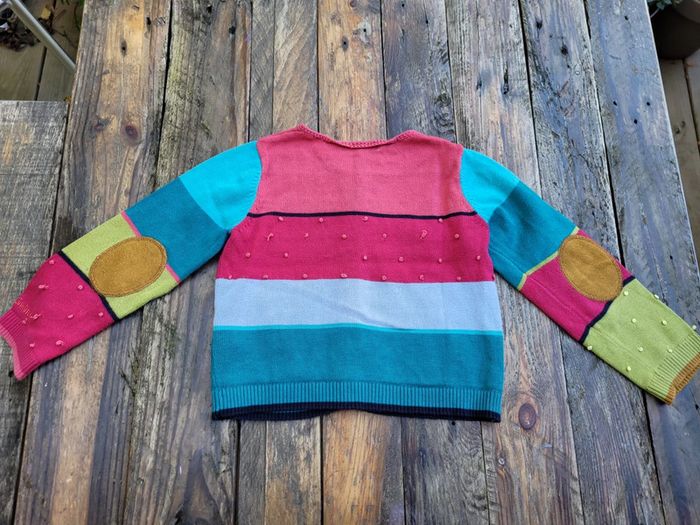 Superbe gilet Catimini rayé multicolore, 3 ans - photo numéro 6