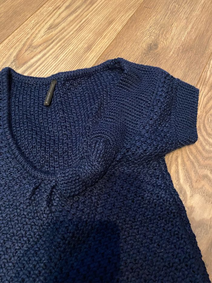 Robe en mailles bleues NafNaf taille xs - photo numéro 4