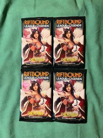 Lot de 4 boosters Riftbound Origins – League of Legends TCG