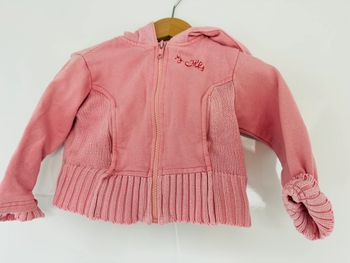 Gilet à capuche IKKS rose en 2ans