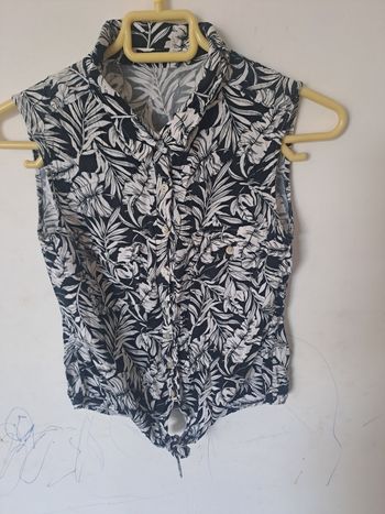 Chemise tropical noir blanc Gemo Taille 36