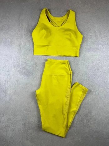 Ensemble MyProtein Seamless Set - Sports Bra + Leggings Gym Outfit | jaune - L/M | Women #